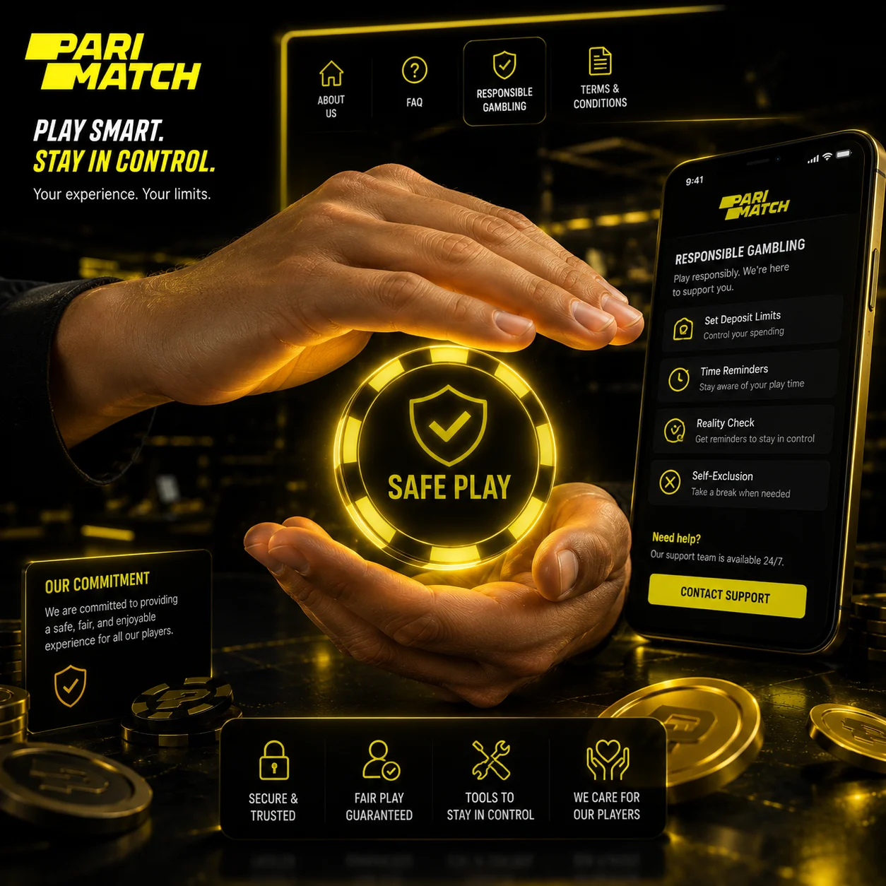 Политика безопасности и конфиденциальности Parimatch